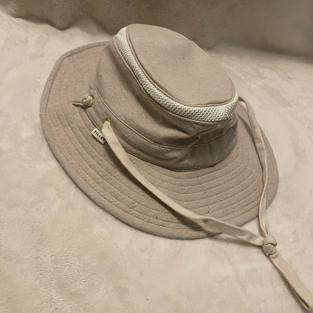 Tilley TMH55 Airflo Mash-Up Hat ☀️ Cream Sustainable Sun Hat sz 7 1/8